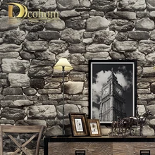 Винтажная каменная кирпичная стена текстура настенная бумага для гостиной диван ресторан задний план Декор водонепроницаемый 3D виниловая настенная бумага в рулонах