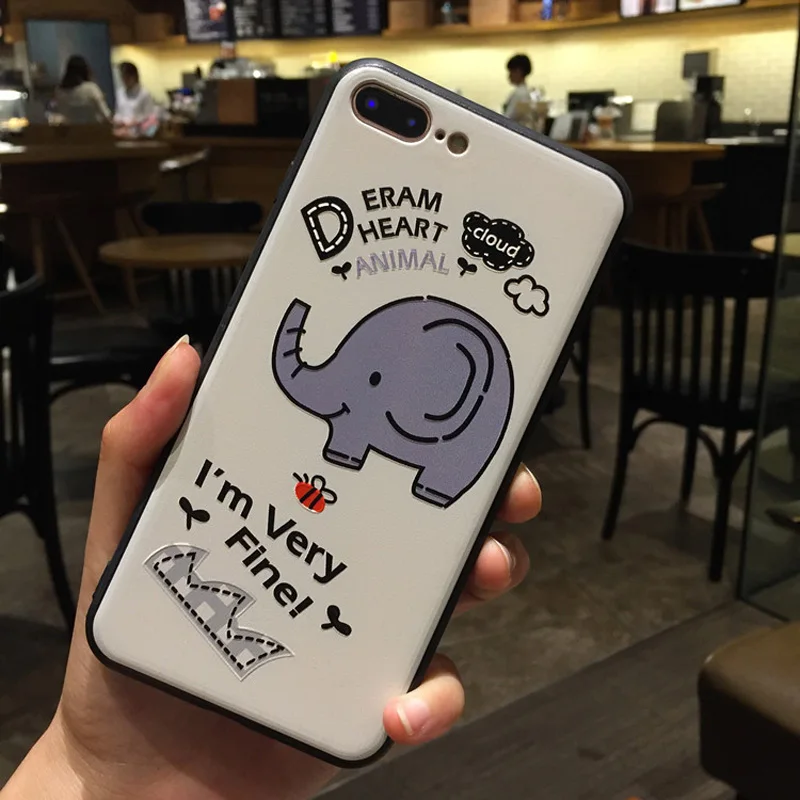 Подходит для iphone6 7 8 X XR XMAX Чехол мобильного телефона окрашенный милый Большой