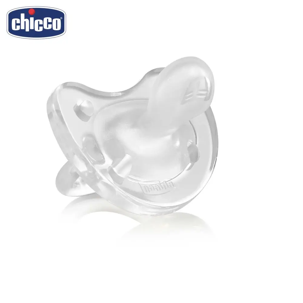 Пустышка Chicco Physio Soft, 1 шт., 6-12 мес., силикон, прозрачн - Цвет: Белый