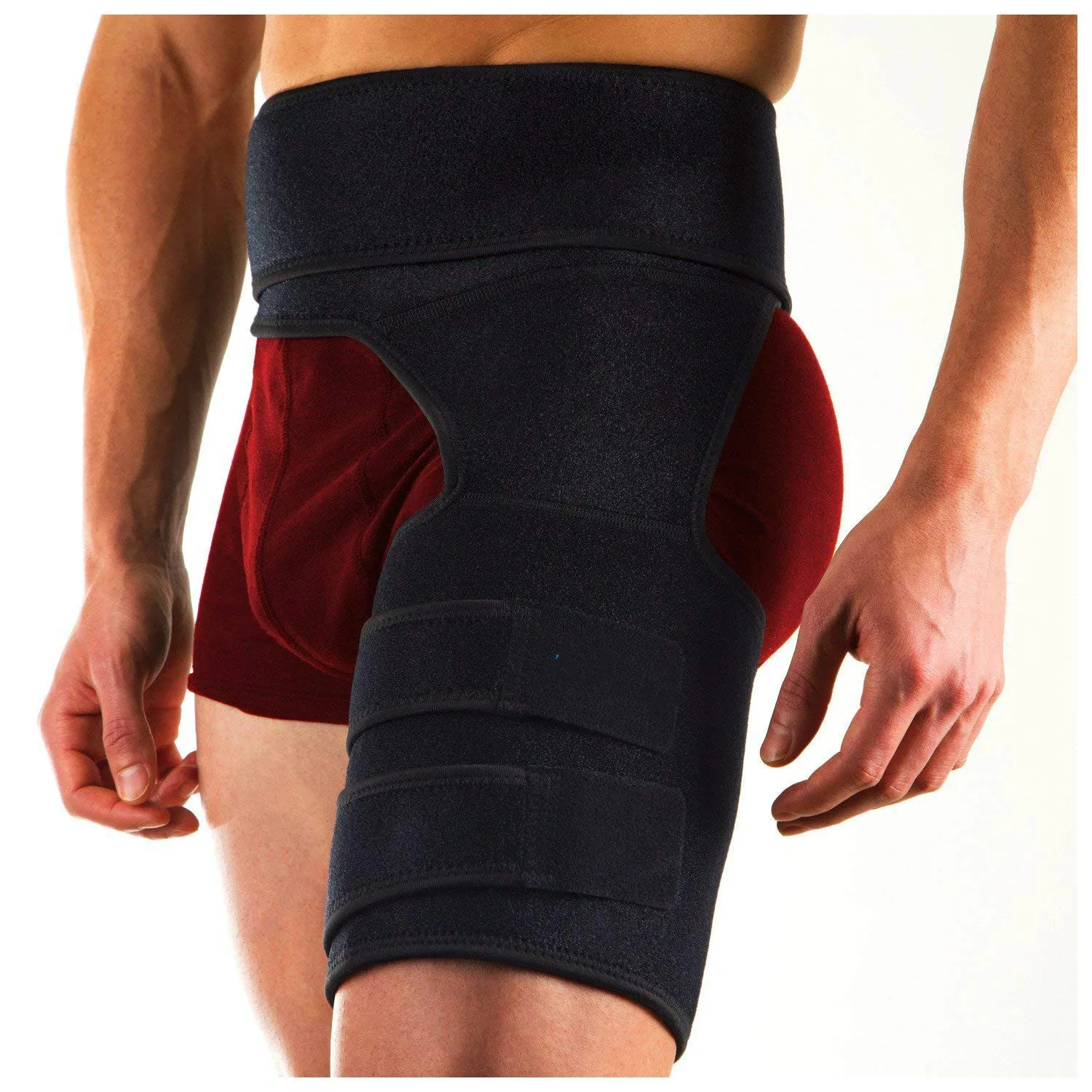 

Hip Brace Adjustable Groin Support Compression Recovery Thigh Wrap waist support
