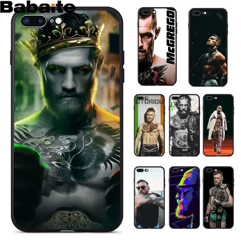 

Babaite Conor McGregor Smart Cover Black Soft Shell Phone Case for iPhone 8 7 6 6S Plus 5 5S SE XR X XS MAX Coque Shell