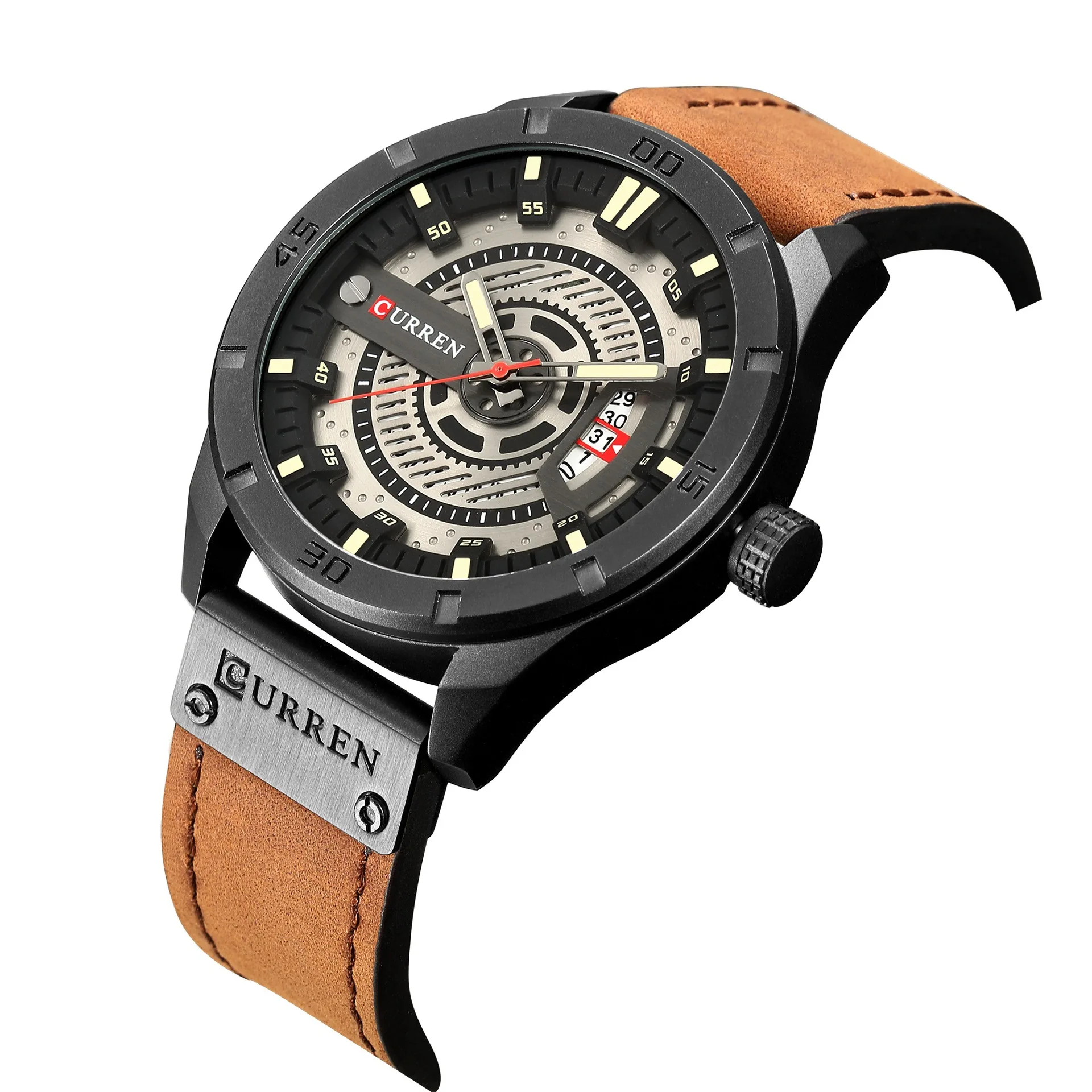 CURREN Top Brand Luxury Watches Men Display Date Leather Creative Quartz Wrist Watch Reloj mujeres relogio masculino horloge | Наручные