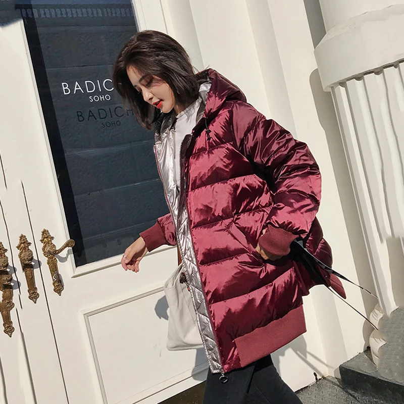 

2018 High quality white duck down coats winter down parkas female thicken warm down jacket coat womens hooded hooded down coats