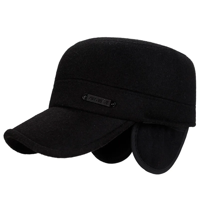SQTEIO, осенне-зимняя армейская шапка, газетные шапки, теплые, защищают уши, шерсть, хлопок, шапки для мужчин, casquette homme, шапка для папы