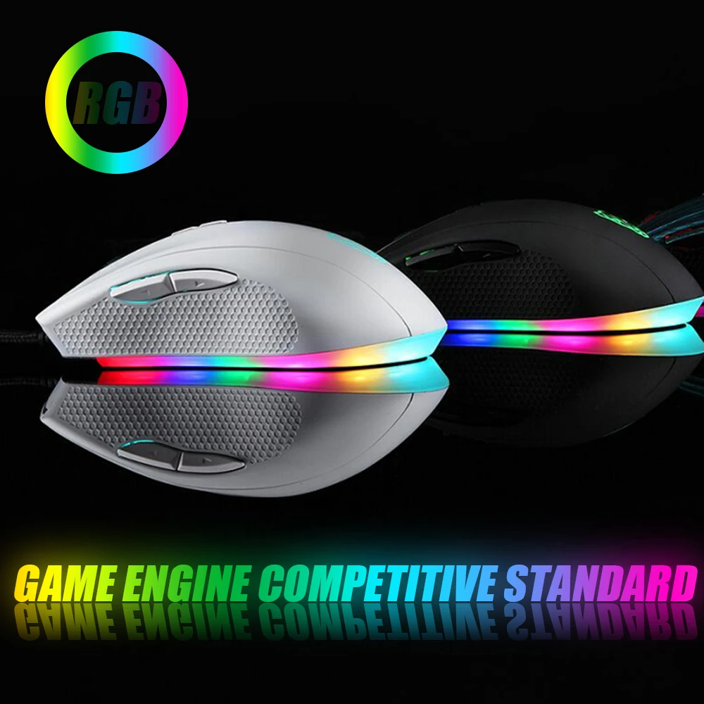 MOTOSPEED V60 игровой Мышь мыши 5000 Точек на дюйм USB3.0 USB проводной RGB Подсветка PMW3325 Gamer компьютер Мышь для рабочего ноутбука