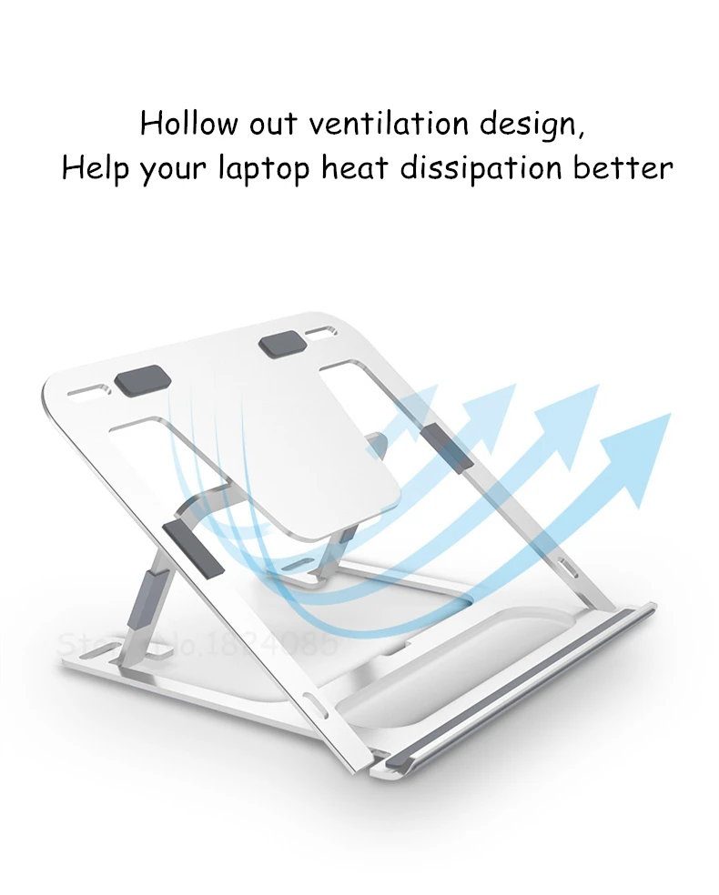 Подставка для ноутбука алюминиевая 6 высоты Регулируемая вентилируемая поддержка портативный универсальный держатель для ноутбука для MacBook Air Pro до 17''