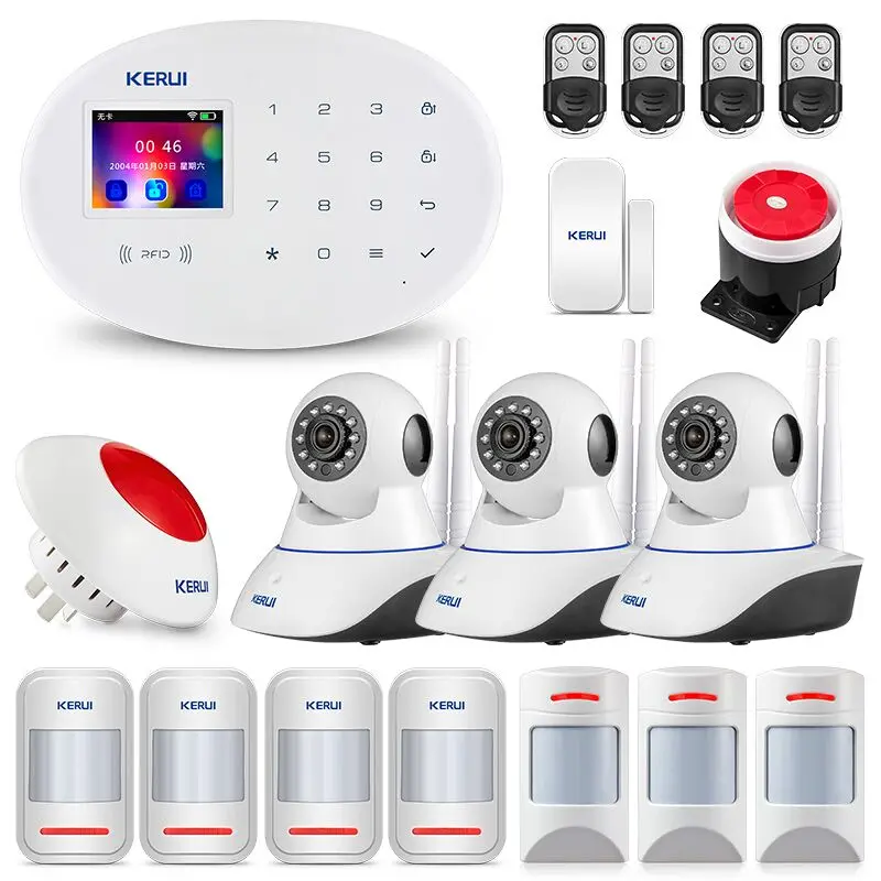 

KERUI W20 GSM APP Control Security Alarm System RFID Card Disalarm Wireless Home Burglar Alarm Set DIY Kits