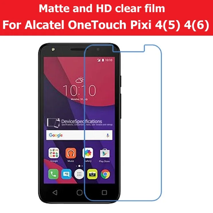 Антибликовая матовая пленка для Alcatel OneTouch Pixi 4(5 )3G OT-5010D 4G 5045 HD прозрачный глянцевый