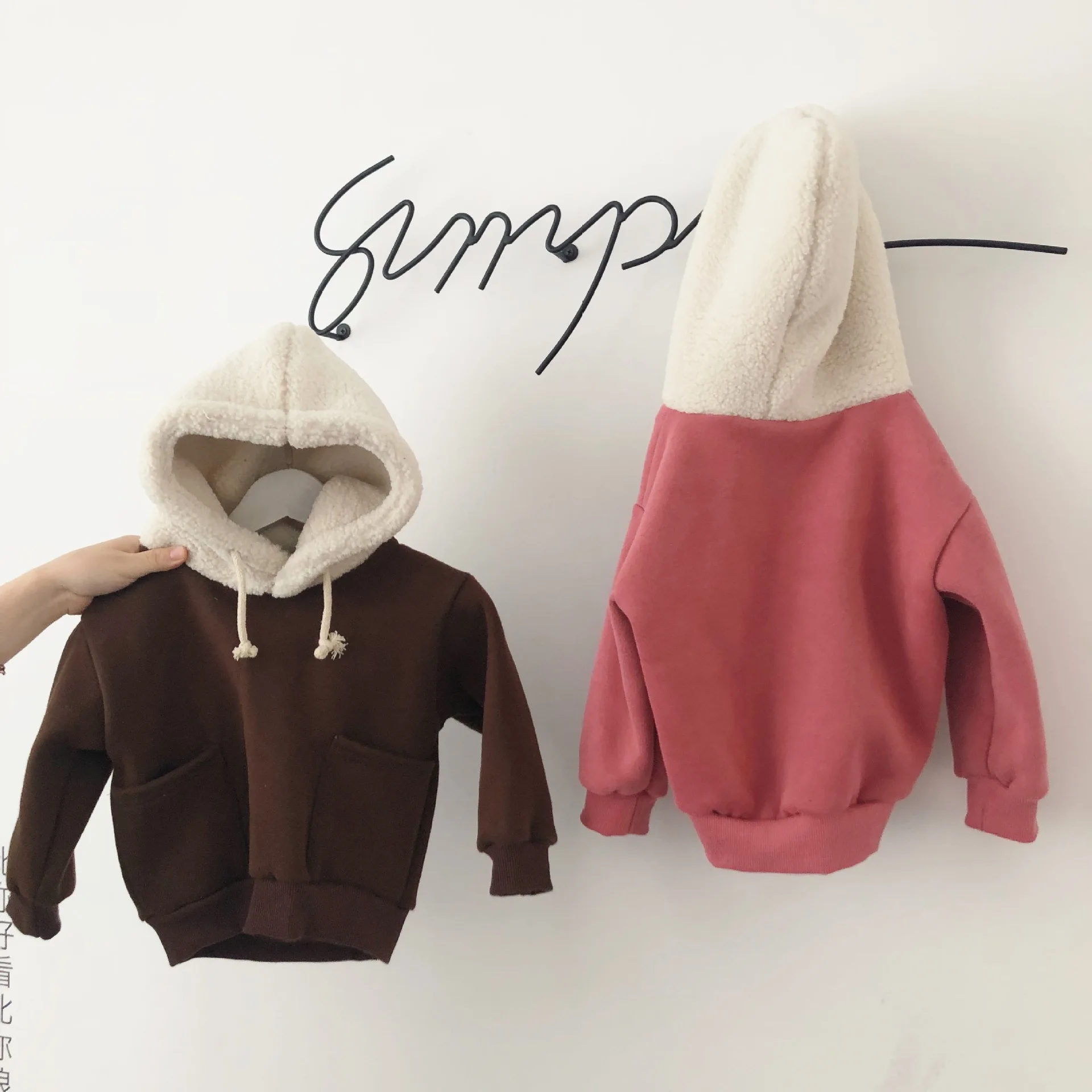 

Baby Boys Girls Hoodies Clothes Children Winter Thick Sweatshirts Toddler Casual Sweater Kids Plus Velvet Tops