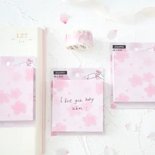 Оригинальность Maiden Heart Sakura memo pad N Times Sticky Notes Escolar Papelaria наклейка-закладка для школьных принадлежностей