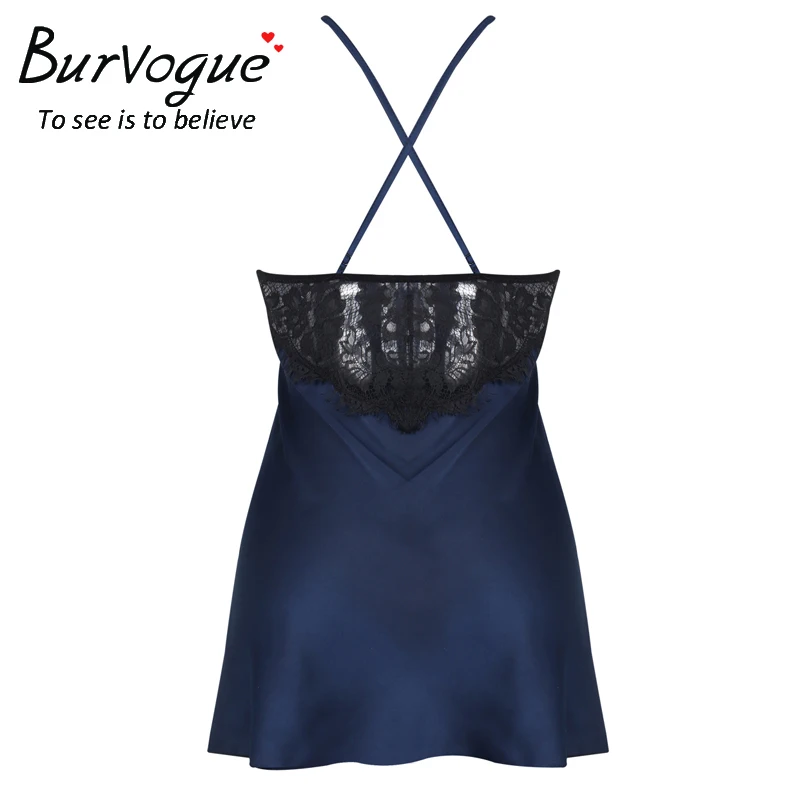 Burvogue шт. 3 шт. распродажа 10 долларов Ночная рубашка пижамы платье для женщин без рукавов белье Ночная рубашка пикантные шелковые атласные