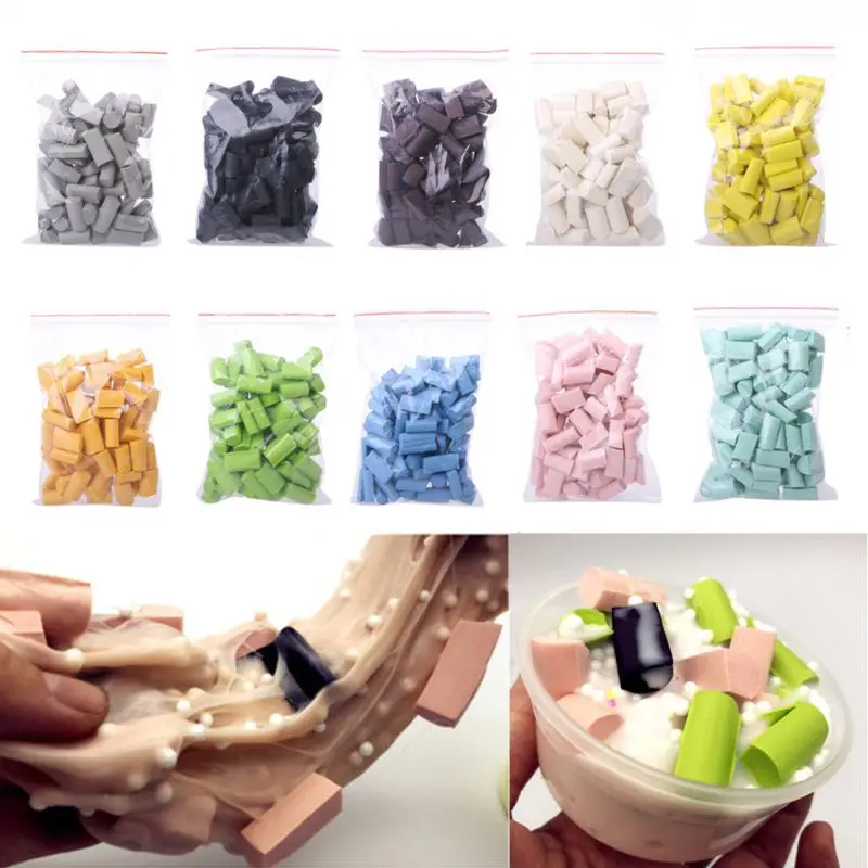 Nouveau 70 pièces éponge perles fournitures bricolage Slime accessoires pour Slime trucs mousse slime conteneur pour enfants moelleux slime