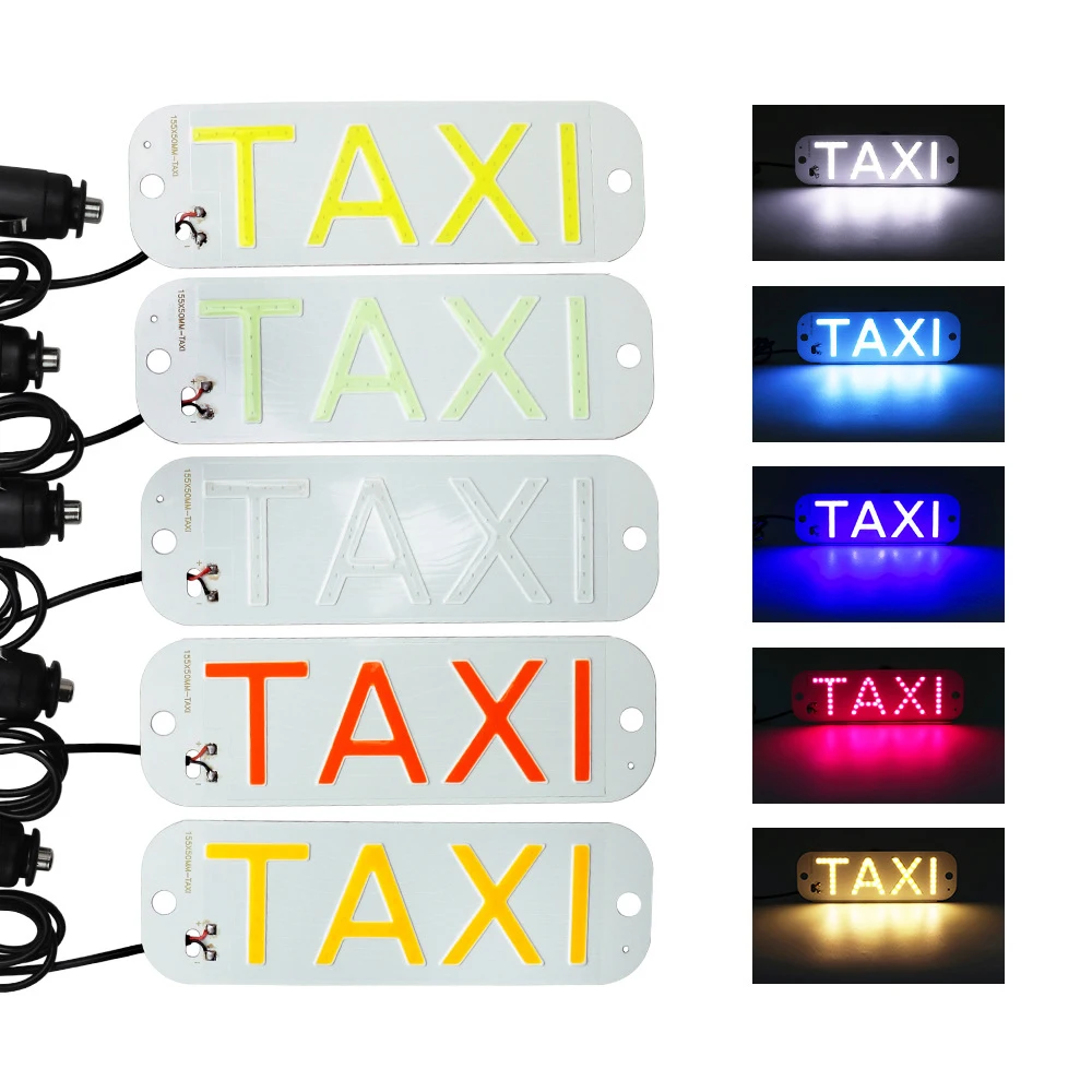 

1x Taxi Sign Led Light Cab Taxi Sticker Led Light For Car Taxi Cab Panel Light Windscreen Cab Indicator Inside Windshield Lamp