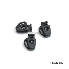 150 шт./лот HLD/K-185 черный пластиковый шар Блокировка шнура пластиковые Пружинные Стопперы колокол для 7 мм полосы 5 мм Шнур