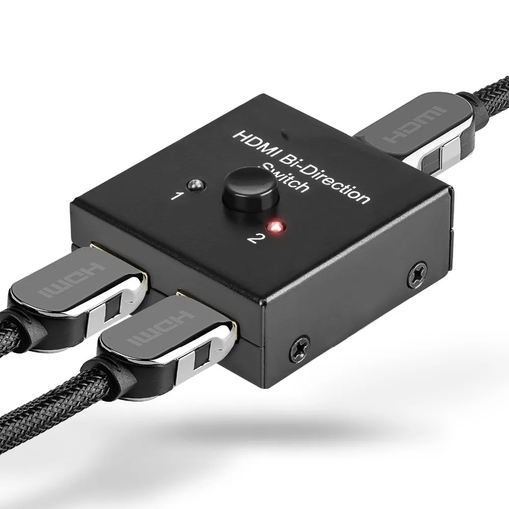PUZHIJIE HDMI 2 0 переключатель 2x1 4K2K @ 60 Гц и 1x2 с отрезом кабеля поддерживает 3D 1080P HD видео
