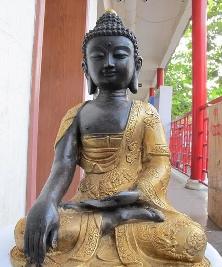 

wholesale factory Tibet Tibetan Tantric Buddhism Bronze Copper Rulai Shakyamuni Buddha Statue