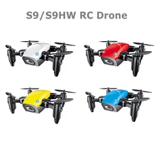 S9HW Mini Drone With Camera S9 No Camera RC Helicopter Foldable Drones Altitude Hold Quadcopter WiFi FPV Pocket Dron Toy