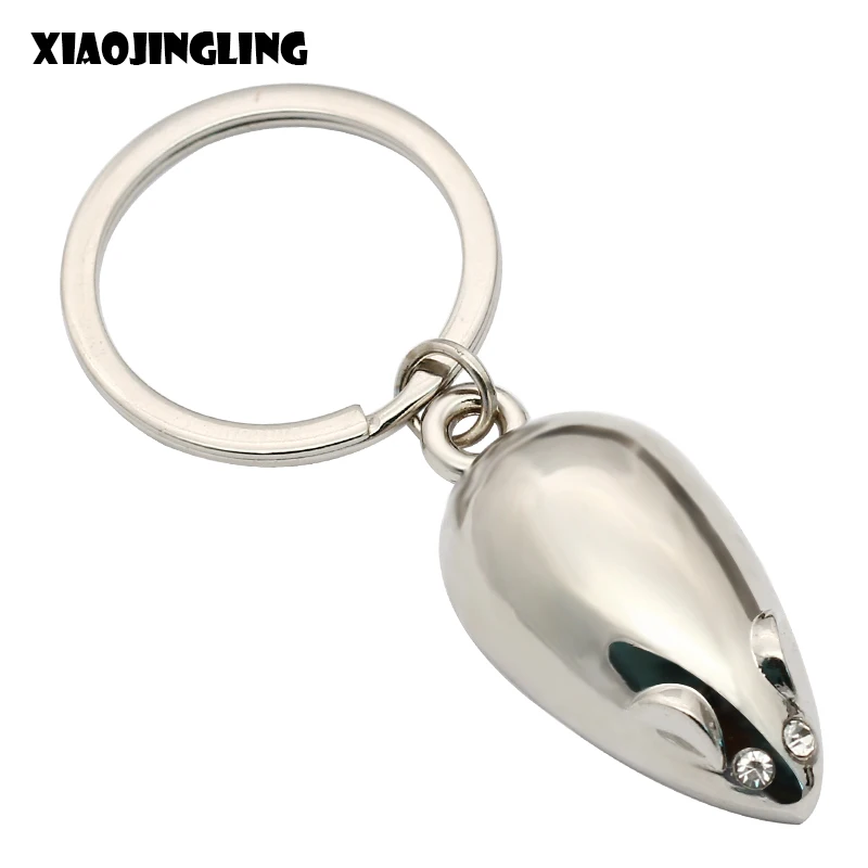 

XIAOJINGLING Fashion Cute Mouse Keychains Crystal Creative Charm Car Bag Key Rings Keychain For Women Jewelry Accessories Gifts