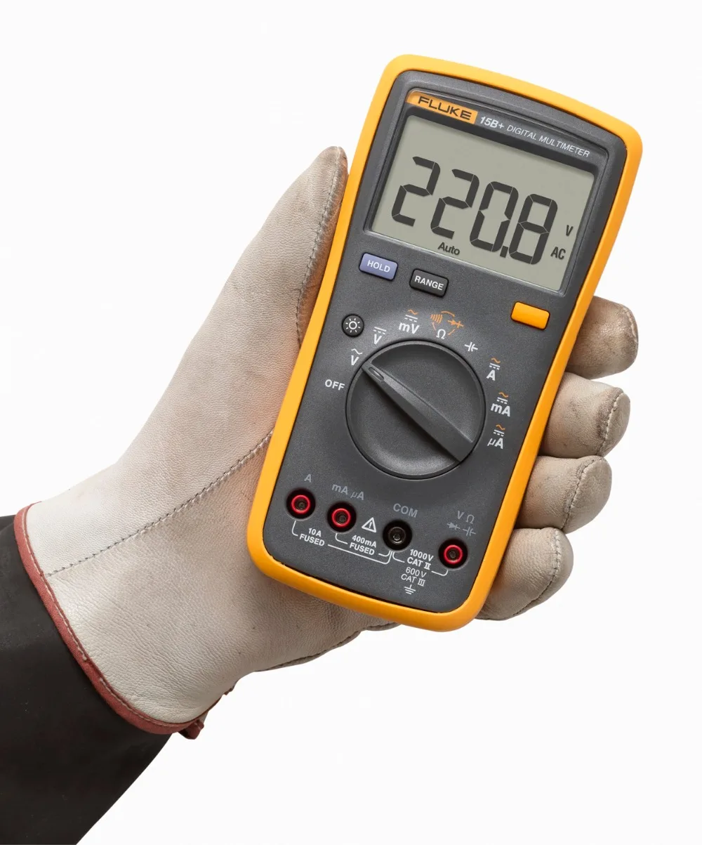 Fluke 15B+/17B+/18B+/12E+ плюс Автоматический цифровой Диапазон мультиметр DMM AC/DC/диод/R/C напряжение тока тестер