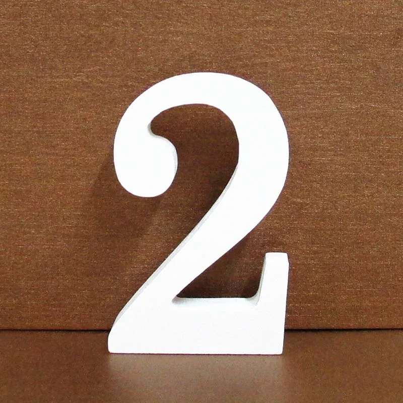 1pc 8cm 0-9 A-Z Free Standing White Wooden Numbers Letters Personalised Word Name Design Creative Art Craft Wedding Home Decor