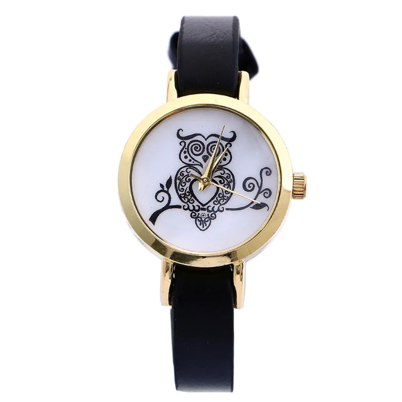 Женские часы 2019, женская обувь продажи модные Retor часы в виде совы лента, сиденье из искусственной кожи аналоговые кварцевые наручные #4m25
