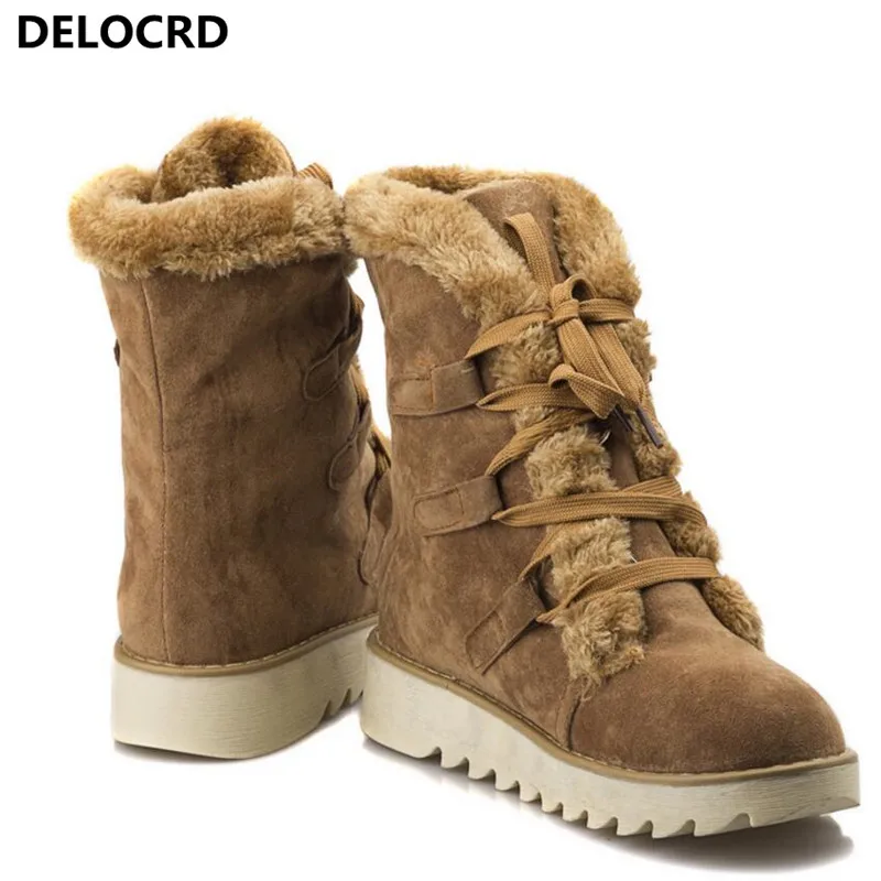 

Women's Snow Boots Thick Wool Warm With Cotton Shoes Plus Size Women's Boots Ladies Fashion Casual Shoes winter Casual Sneaker
