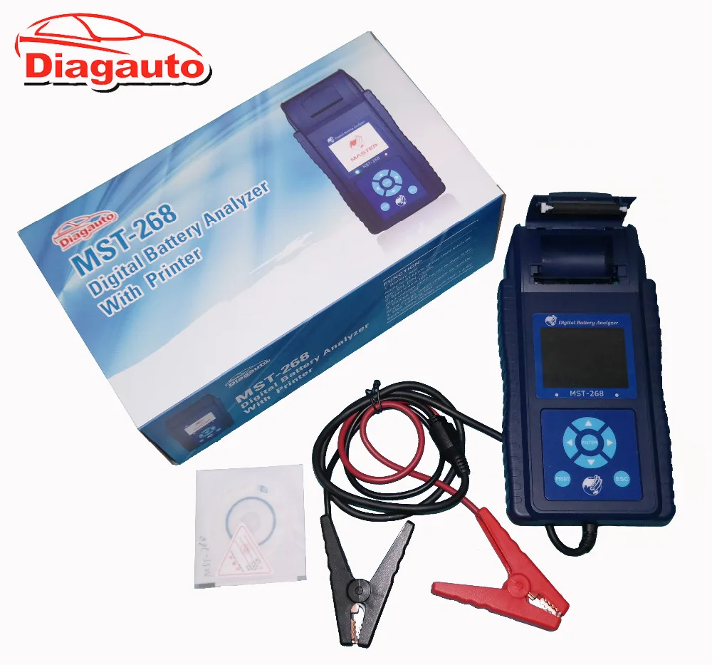 

2pcs/lot Car Digital Battery Analyzer MST-268 with Printer Support Multi-language Automotive Power Tester CCA IEC EN JIS DIN