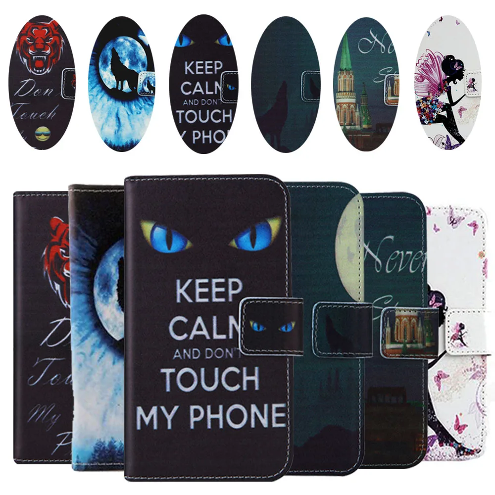 

AiLiShi Fashion Cute Leather for MLS Phab color fingerprint Book Cover Wallet Etui Case for MLS Flame 2018 F5 Alu Fab 4g