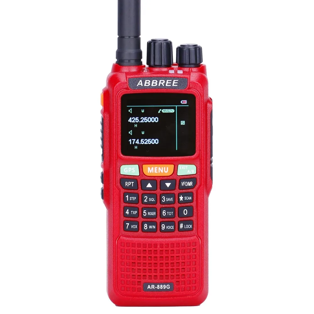 ABBREE AR 889G 10 Вт GPS рация 3000 мАч SOS 999CH Ночная подсветка дуплексный ретранслятор