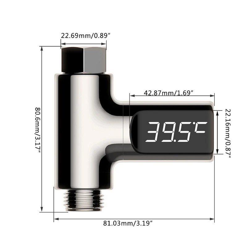 OOTDTY светодиодный цифровой термометр для душа батарея Бесплатно в режиме реального времени температура воды монитор водонепроницаемый