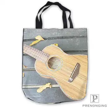 

Custom Canvas Fretless_Bass_Guitar_ Tote Shoulder Shopping Bag Casual Beach HandBag Daily Use Foldable Canvas #180713-05-14