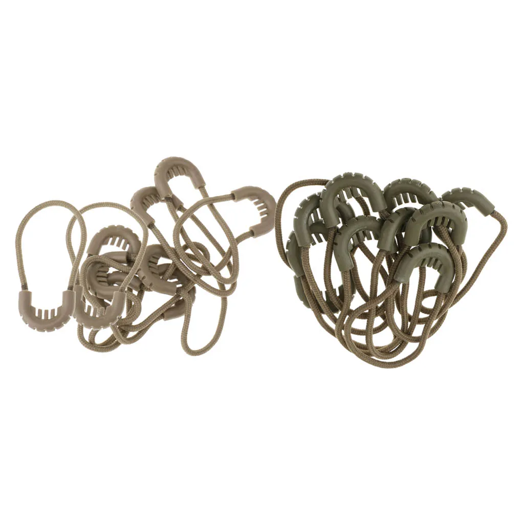 20 Pieces Zipper Pulls Cord Rope Ends Lock Zip Fastener For Jacket/Clothing/Bags