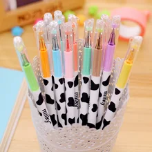 Cute Kawaii Colored Plastic Gel Pen Cartoon Cows Marker Pens Caneta For Kids Gift Korean Stationery Free Shipping 3140