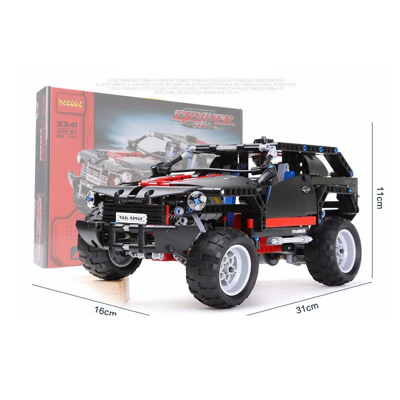 DECOOL-3341-Transport-Cruiser-SUV-589pcs-Racing-Car-Model-Building-Block-Sets-Educational-DIY-Bricks-Toys
