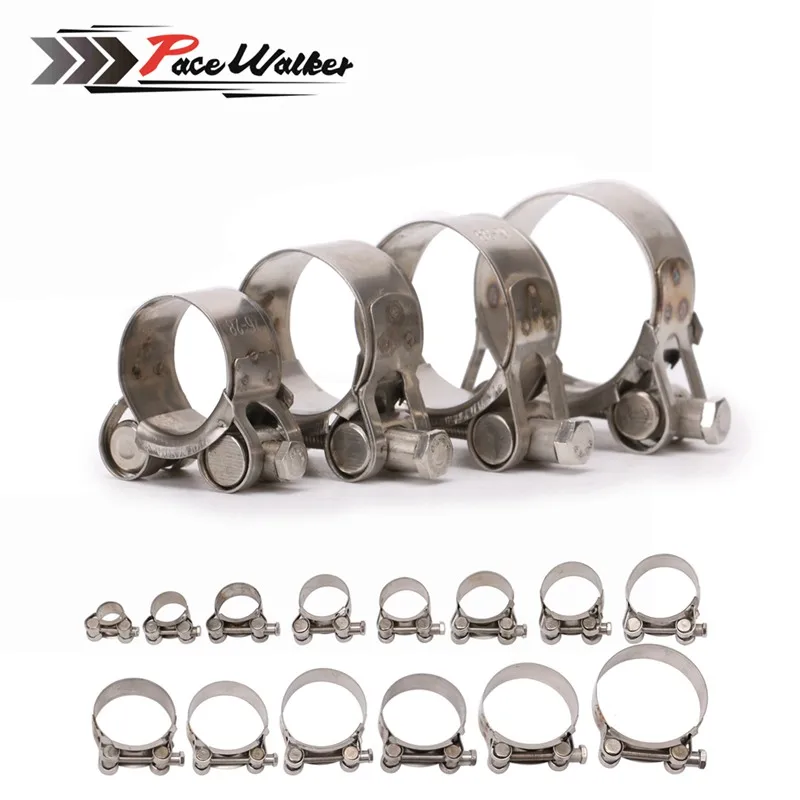 

New Universal 17-79mm Duty Stainless Steel Motorcycle Exhaust Gas Clamp For Slip-on Type Motorcycle Muffler Silencer
