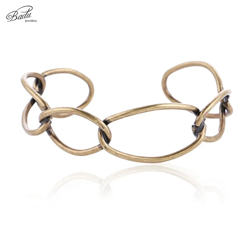 Badu Women Bangle Punk Style Vintage Gold Hollow Out Bracelets 2019 New Hot Fashion Cuff Bracelet Wholesale | Украшения и