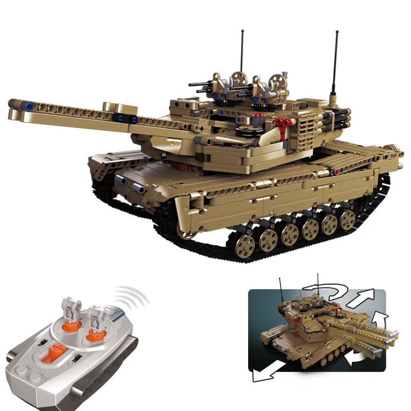 

2018 Technics Modern Military Ww2 Radion Remote Control Tank Moc Legoing Building Block Model Bricks Rc Toys Collection Gifts
