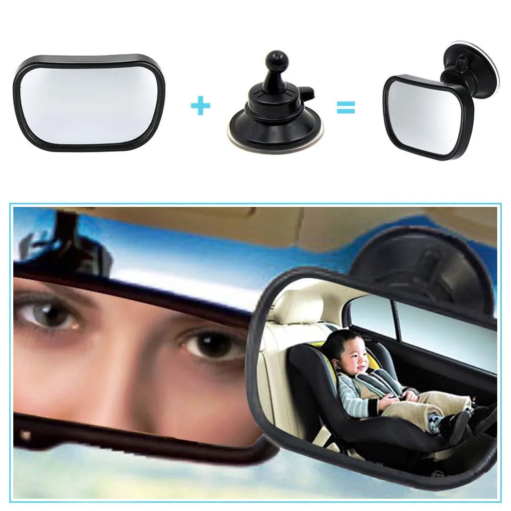 Espejo de coche para beb/é PANGHU para monitor de vista trasera del asiento trasero:vista amplia s/úper clara con acr/ílico de 360 grados Pivote giratorio:100/% inastillable y estable:ajuste universal
