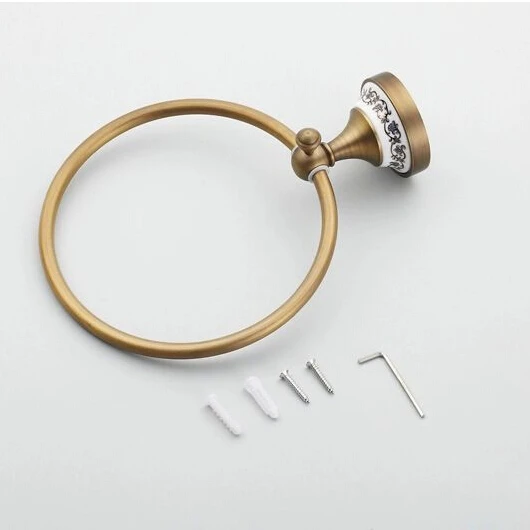 Высокое качество настенное крепление полотенца кольцо/держатель для полотенец, твердая латунь конструкция, Античная бронзовая отделка, аксессуары для ванной комнаты H3657