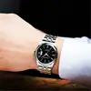 Full Stainless Steel Men Watch Fashion Male Date Calendar Clock Sports Watchband Waterproof Man Quartz Wrist Watches KINGNUOS 5