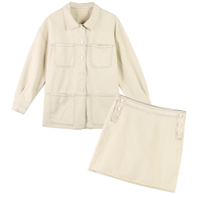 Flectit Dusty Pink Denim Two Piece Suit 
