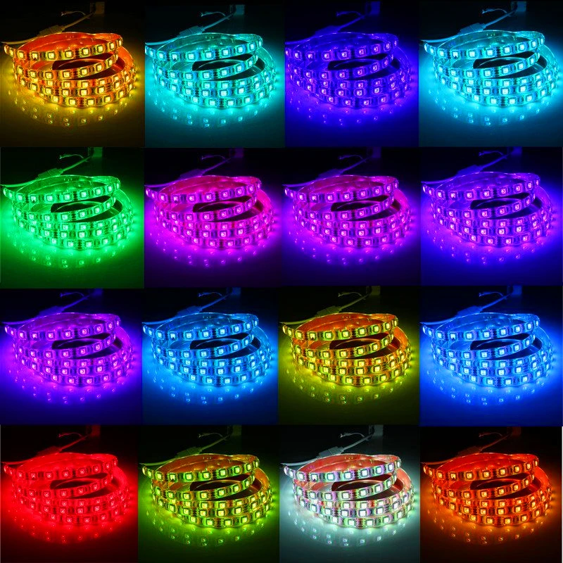 RGB led ленточный светильник полный комплект для ПК компьютерный чехол SATA интерфейс питания фиксируется клейкой лентой, пульт дистанционного управления цвет 12 В