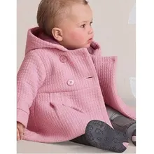 Зимние куртки-тренчи с капюшоном для маленьких девочек теплая верхняя одежда спортивная одежда для новорожденных Пальто для маленьких девочек высокое качество от 0 до 24 лет