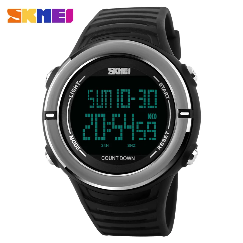 

SKMEI 1209 Men Sports Watches Countdown Double Time Fashion Clock Waterproof Chronograph Digital Wristwatches Relogio Masculino