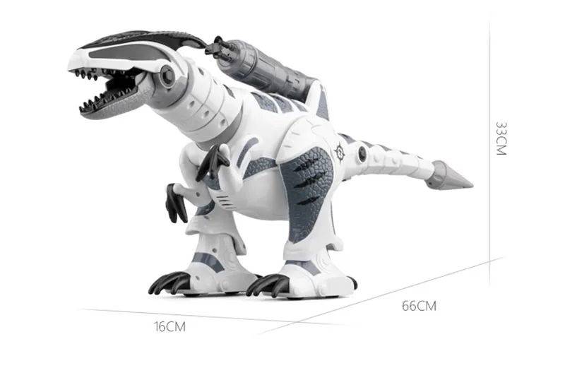 Радиоуправляемая интеллектуальная модель динозавра, Электрический робот с дистанционным управлением, механический военный дракон, с музыкой и светильник, детские игрушки для хобби