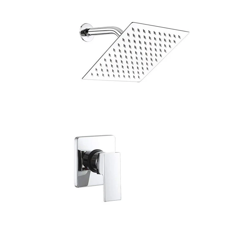 

POP Single Function Shower Trim Kit with Single-Spray Touch Clean Rain Shower Head, Bathroom Rain Shower Set