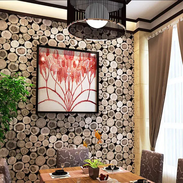 

Luxury 3D Wood Print Wallpaper Roll Mural Wallpapers Fashion Wall Decals of Wall Paper Waterproof PVC Papel de Parede QZ0041