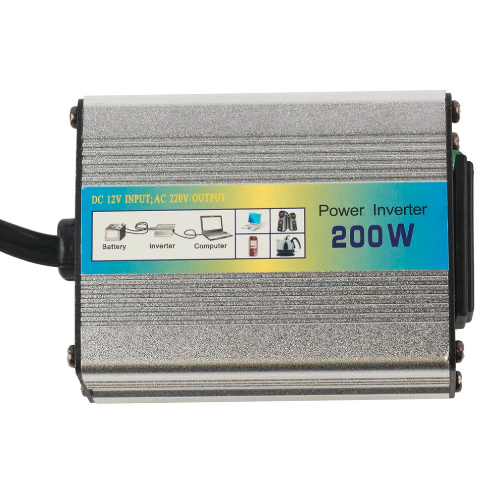 200W Portable Car Truck Boat USB DC 12V to AC 220V Super Power Inverter Converter Charger New Dropping Shipping~