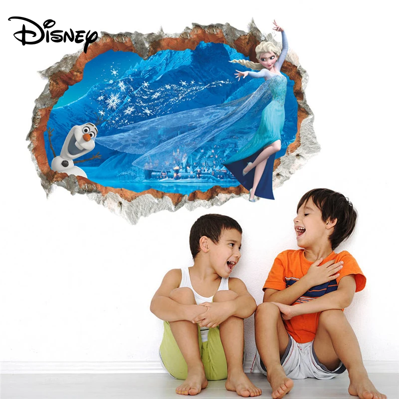 Disney детская комната стикер принцесса маленькая девочка Наклейка для спальни прикроватный фон украшение стикер с рисунком из мультфильма