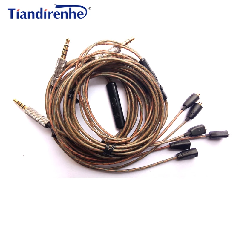DIY Модернизированный MMCX кабель для Shure se215 se535 se846 Sennheiser ie80 ie8i ie8 TF10 W4R IM50 гарнитура 32